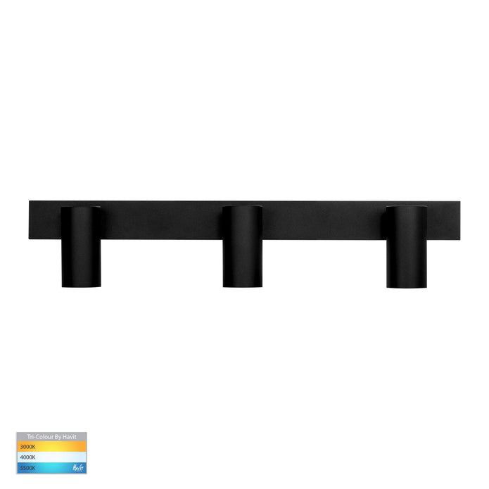 HV4002T-3-BLK - Revo Black 3 Light TRI Colour LED Bar Light