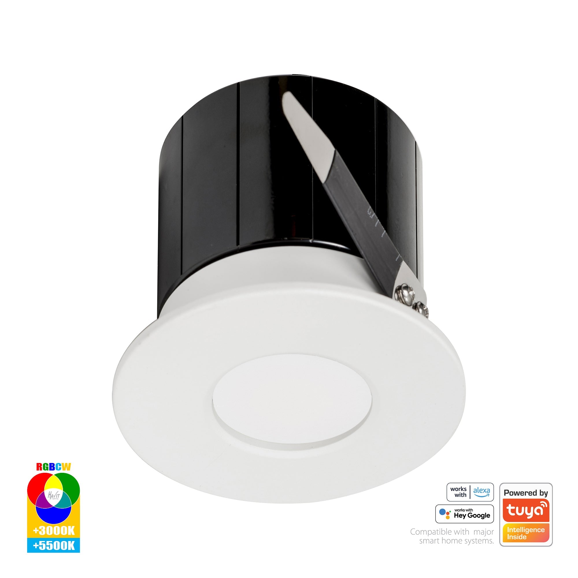 HV5511RGBCW-WHT - Prime White Fixed RGBCW WIFI LED Downlight