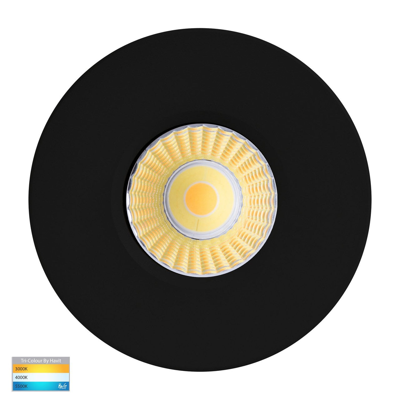 Prime 12W Dimmable CCT Matt Black Recessed Fixed Downlight