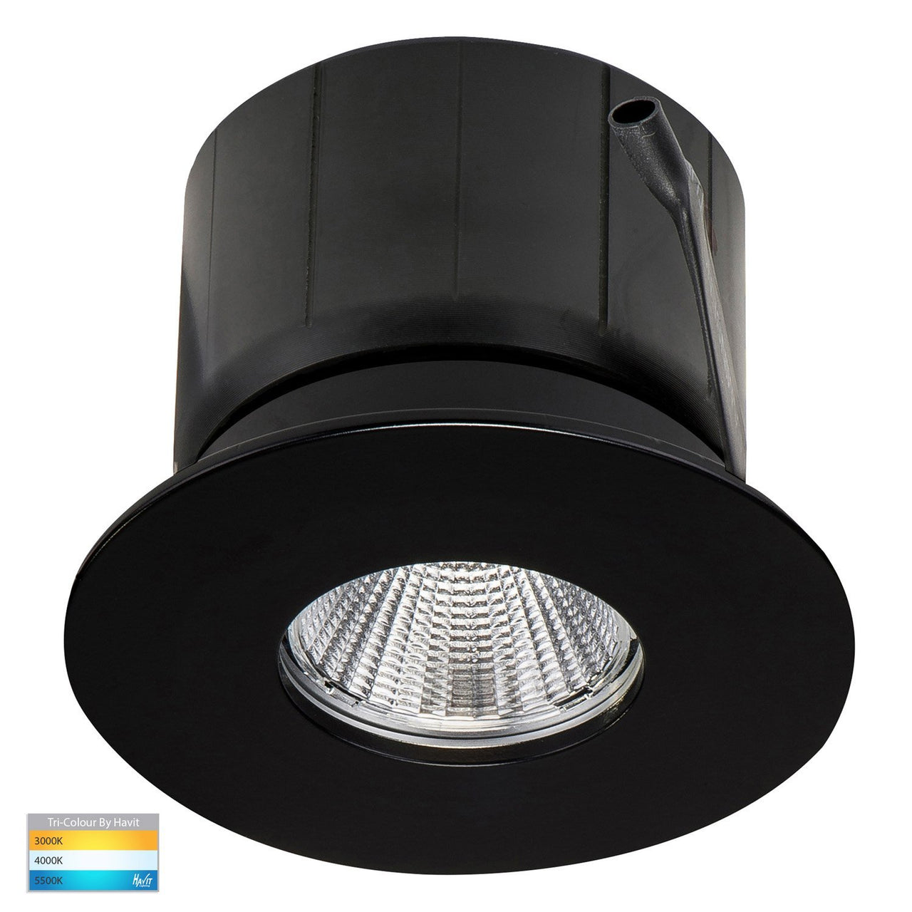 Prime 12W Dimmable CCT Matt Black Recessed Fixed Downlight