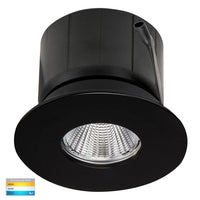 Thumbnail for Prime 12W Dimmable CCT Matt Black Recessed Fixed Downlight