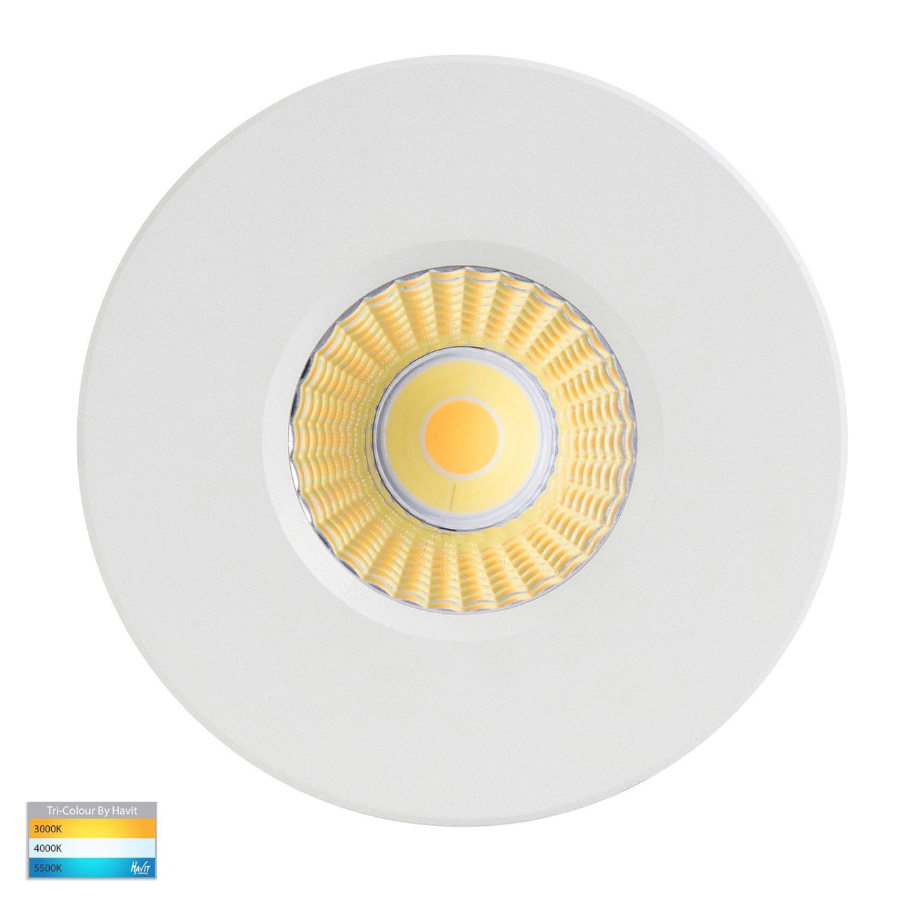 Prime 12W Dimmable CCT Matt White Recessed Fixed Downlight