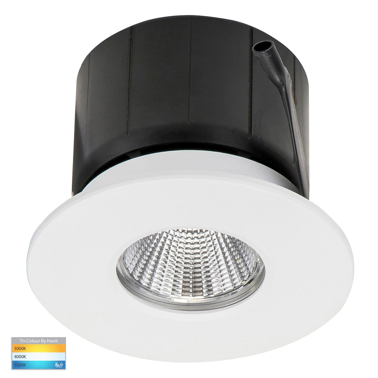 Prime 12W Dimmable CCT Matt White Recessed Fixed Downlight