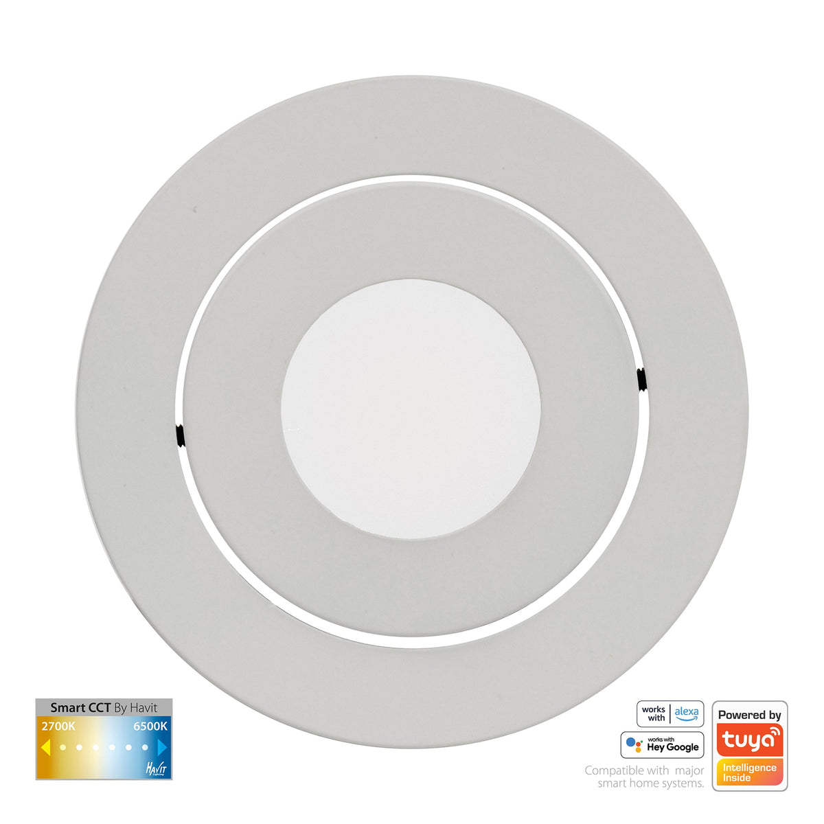 HV5512CCT-WHT - Prime White Tilt CCT WIFI LED Downlight