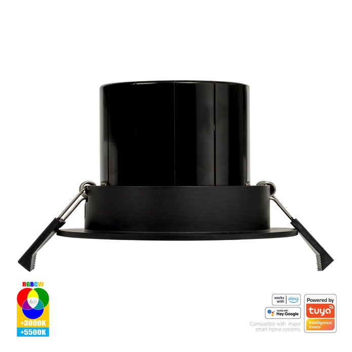 HV5512RGBCW-BLK - Prime Black Tilt RGBCW WIFI LED Downlight