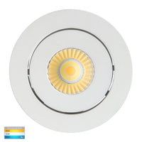 Thumbnail for Prime 12W Dimmable CCT Matt White Recessed 20° Tilt Downlight