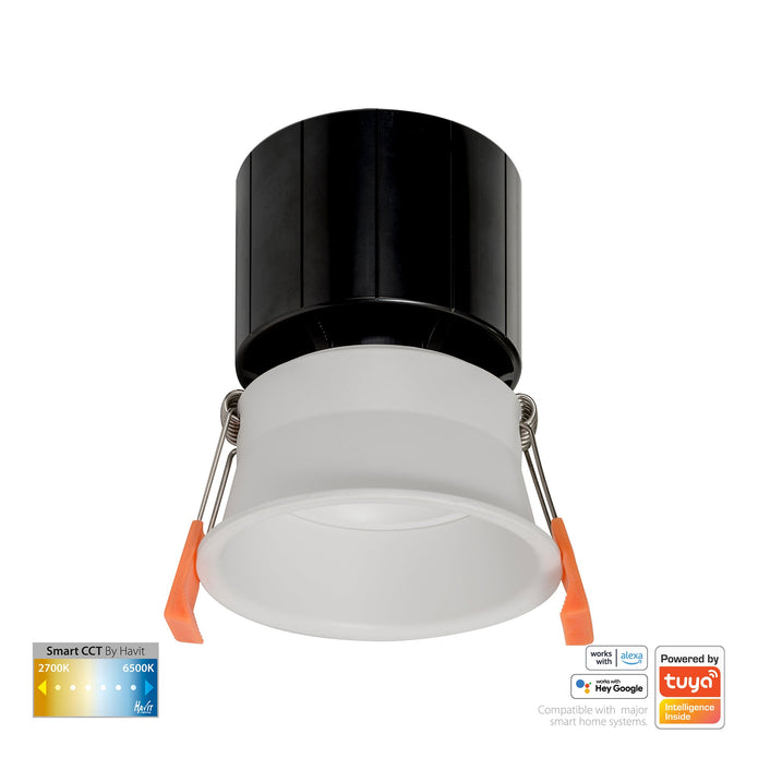 HV5513CCT-WHT - Prime White Fixed Deep CCT WIFI LED Downlight