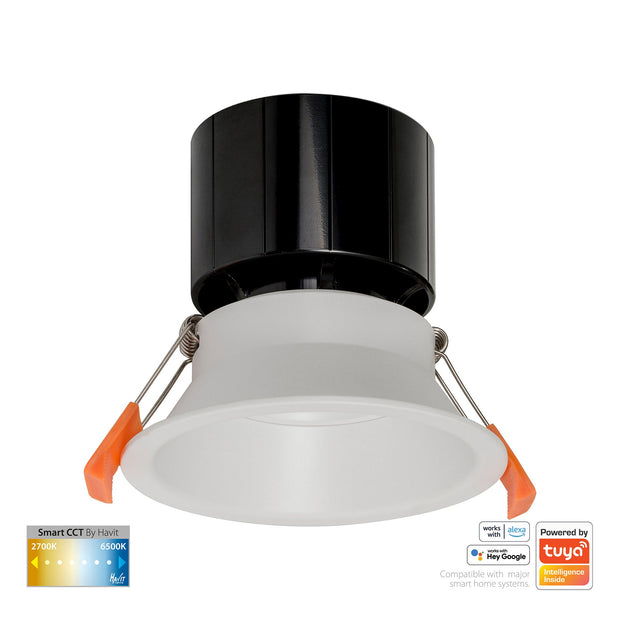 HV5514CCT-WHT - Prime White Fixed Deep CCT WIFI LED Downlight