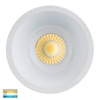 Thumbnail for Prime 12W Dimmable CCT Matt White Recessed Fixed Deep Set 90mm Downlight