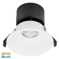 Thumbnail for Prime 12W Dimmable CCT Matt White Recessed Fixed Deep Set 90mm Downlight