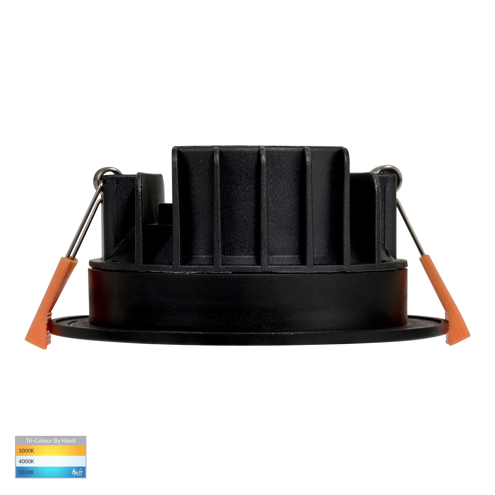 HV5522T-BLK | HV5522T-BLK-24V - Polly Polycarbonate Black Fixed LED Downlight