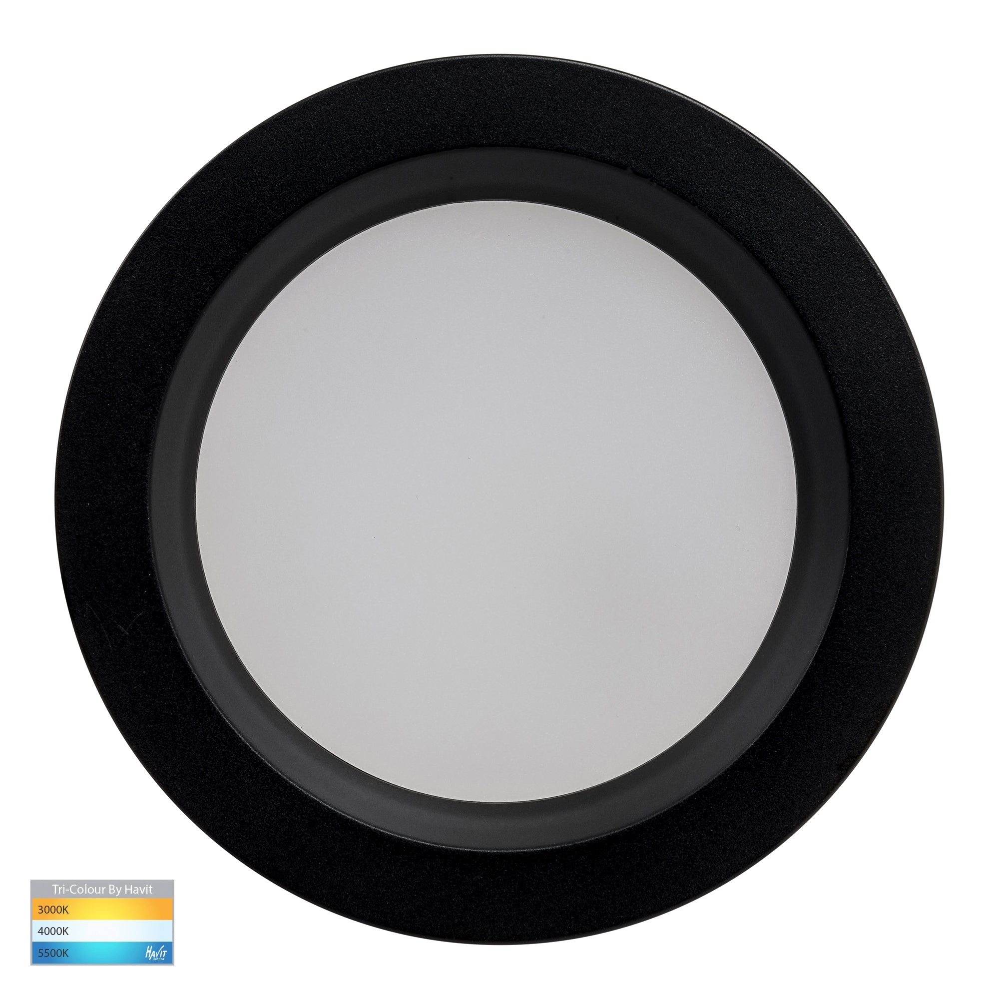HV5522T-BLK | HV5522T-BLK-24V - Polly Polycarbonate Black Fixed LED Downlight