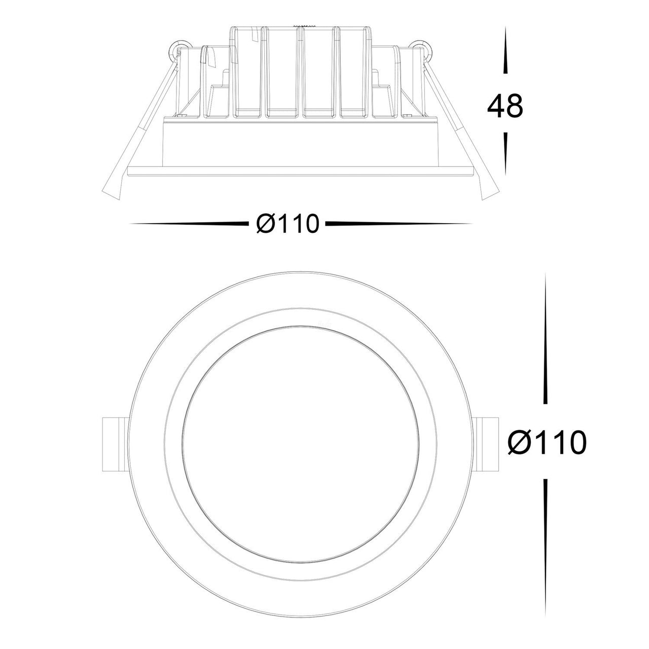 HV5522T-BLK Dimensions