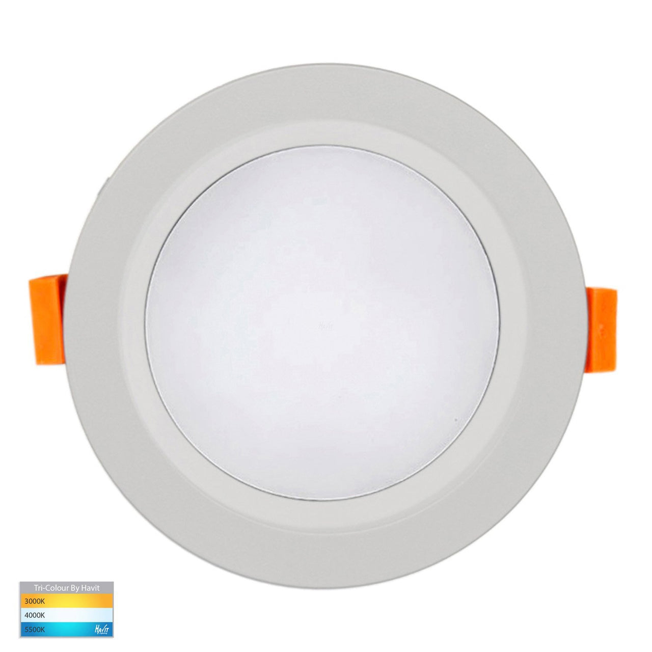 Polly 8W Dimmable CCT Matt White Round Recessed Downlight