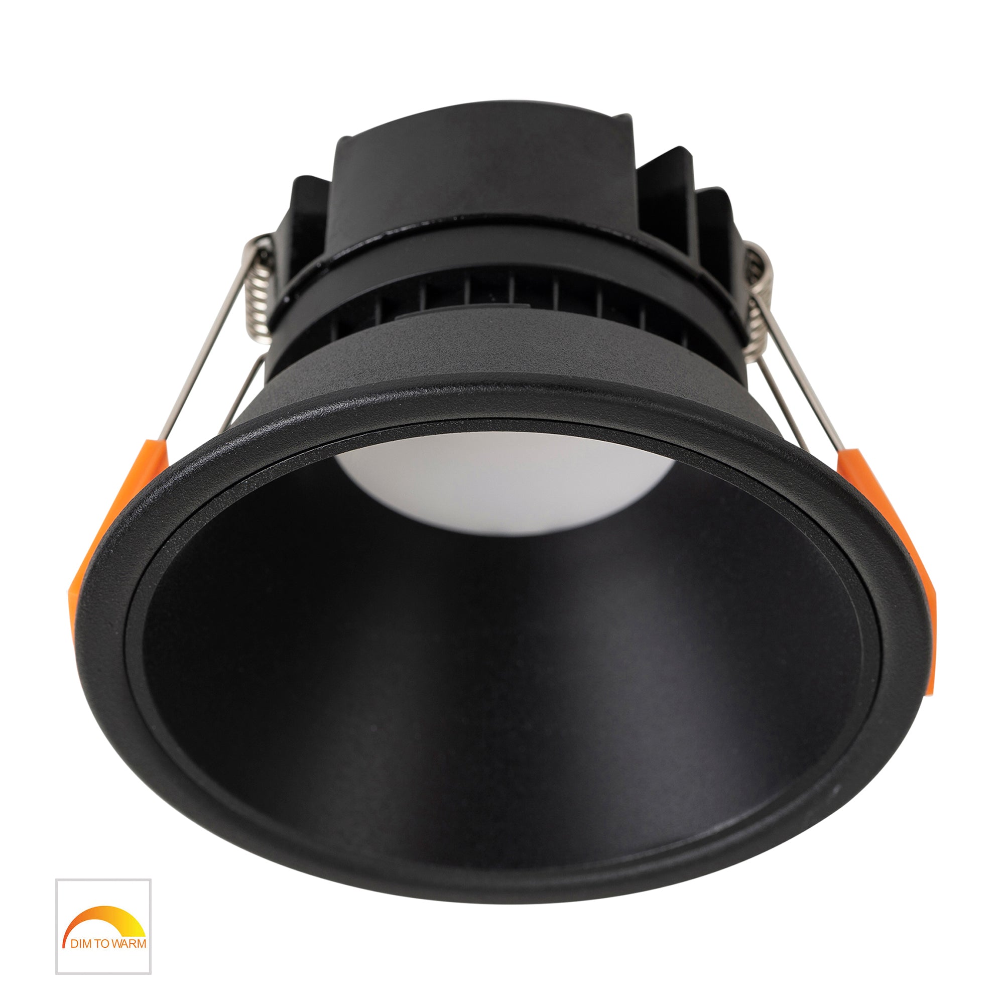 HV5528D2W-BB - Gleam Black with Black Insert Fixed Dim to Warm LED Downlight
