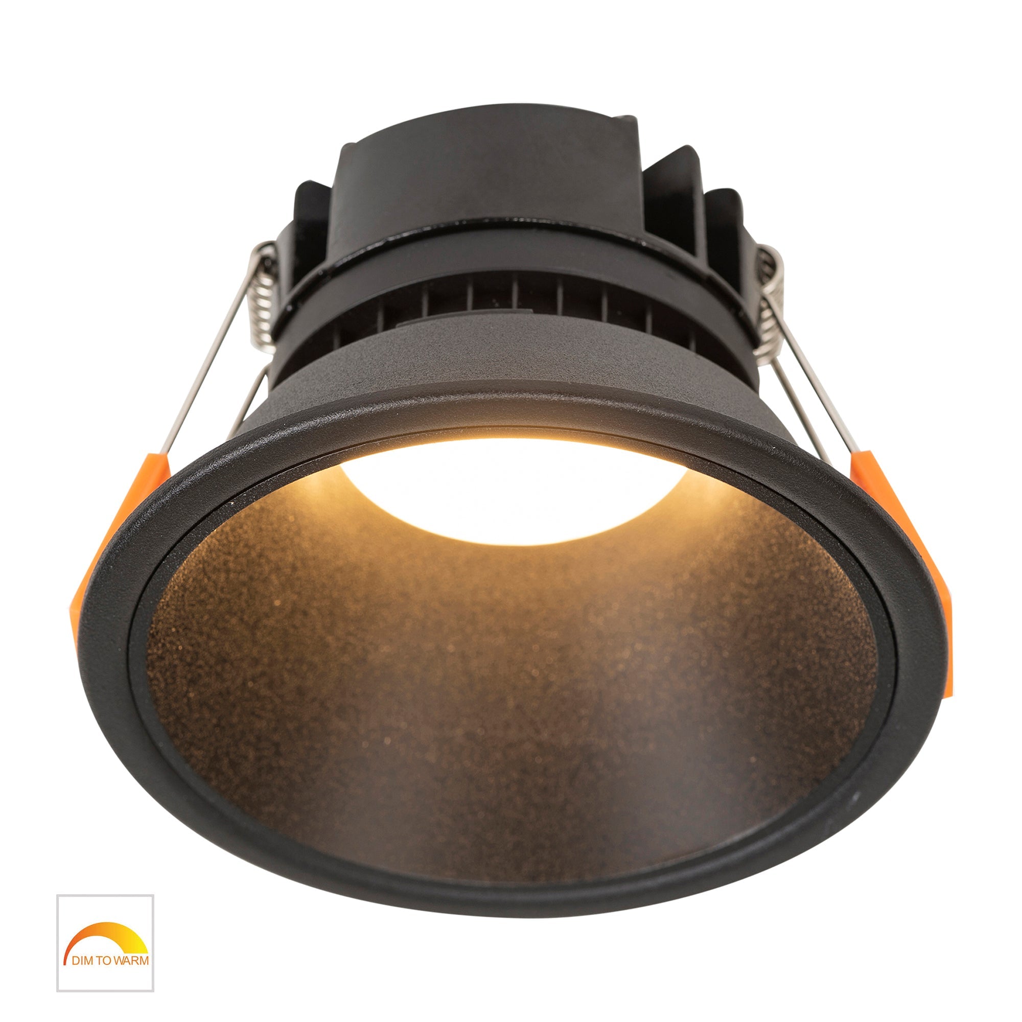 HV5528D2W-BB - Gleam Black with Black Insert Fixed Dim to Warm LED Downlight