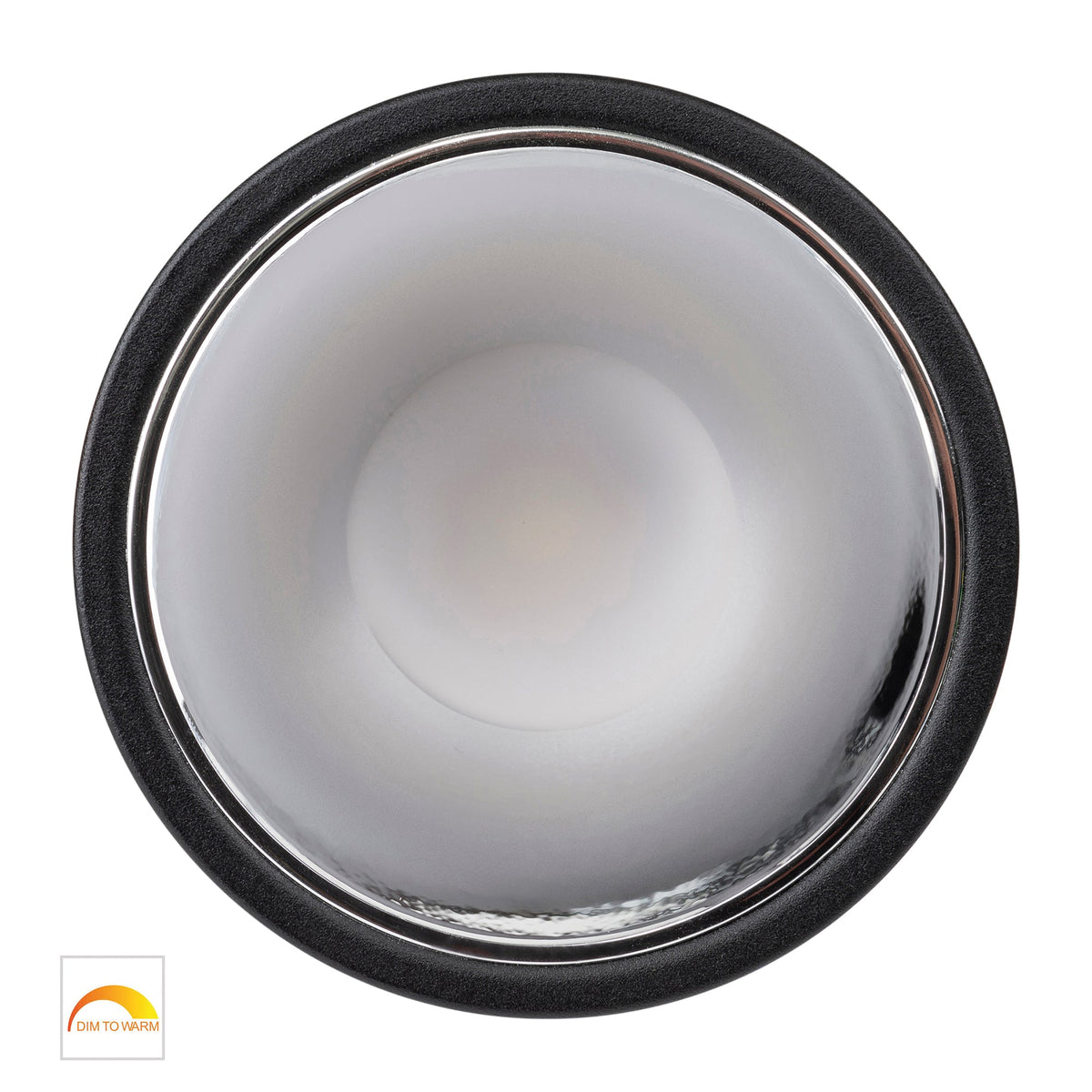 HV5528D2W-BC - Gleam Black with Chrome Insert Fixed Dim to Warm LED Downlight