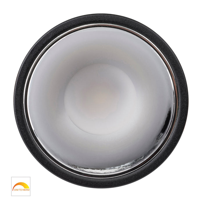 HV5528D2W-BC - Gleam Black with Chrome Insert Fixed Dim to Warm LED Downlight