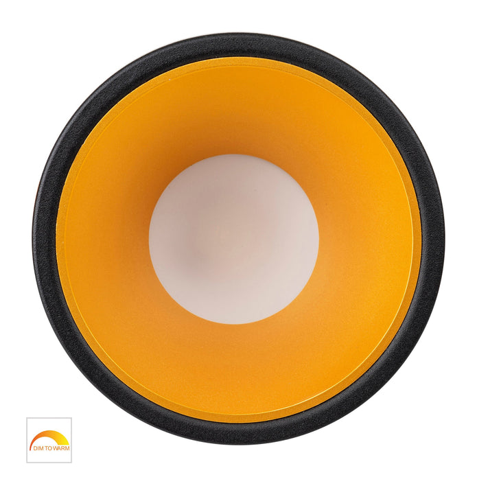 HV5528D2W-BG - Gleam Black with Gold Insert Fixed Dim to Warm LED Downlight