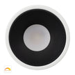 HV5528D2W-WB - Gleam White with Black Insert Fixed Dim to Warm LED Downlight