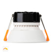 HV5528D2W-WC - Gleam White with Chrome Insert Fixed Dim to Warm LED Downlight