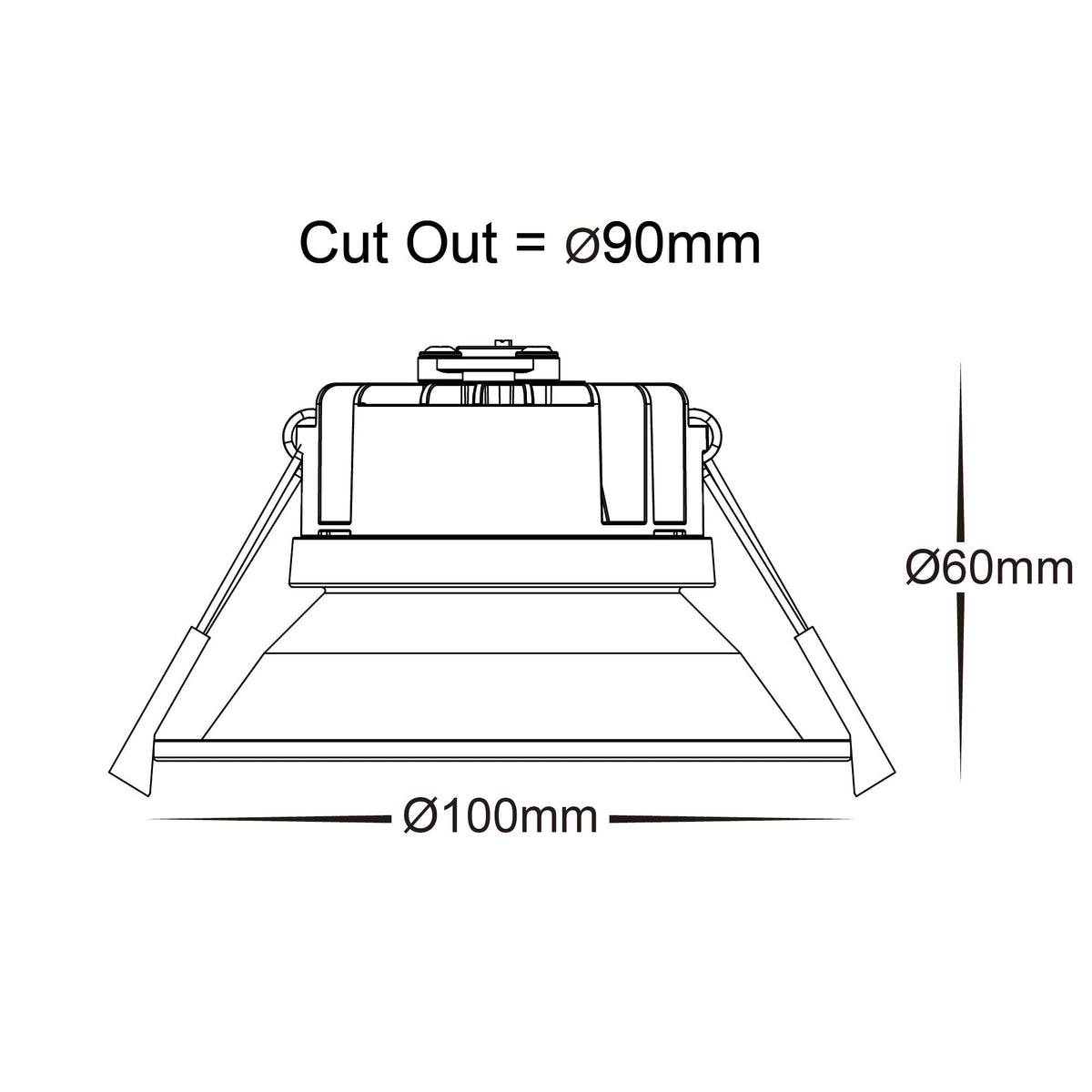 HV5528D2W-BLK - Gleam Black Fixed Dim to Warm LED Downlight