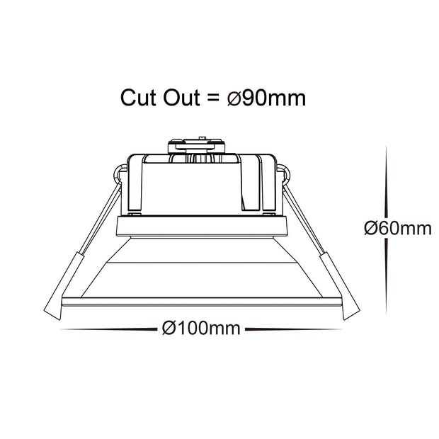 HV5528T-WHT - Gleam White Fixed LED Downlight