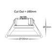 HV5528D2W-WHT - Gleam White Fixed Dim to Warm LED Downlight
