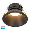 HV5528T-BB - Gleam Black with Black Insert Tri Colour Fixed Deep LED Downlight
