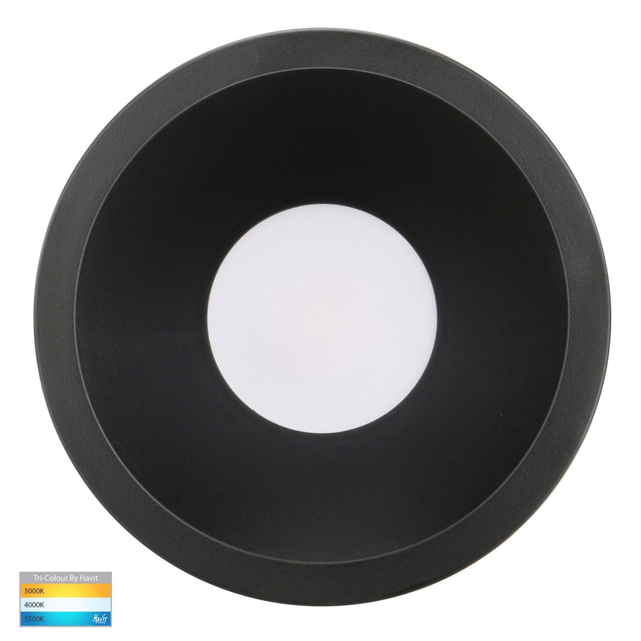 Gleam 9W Dimmable CCT Matt Black Deep Fixed Recessed Downlight