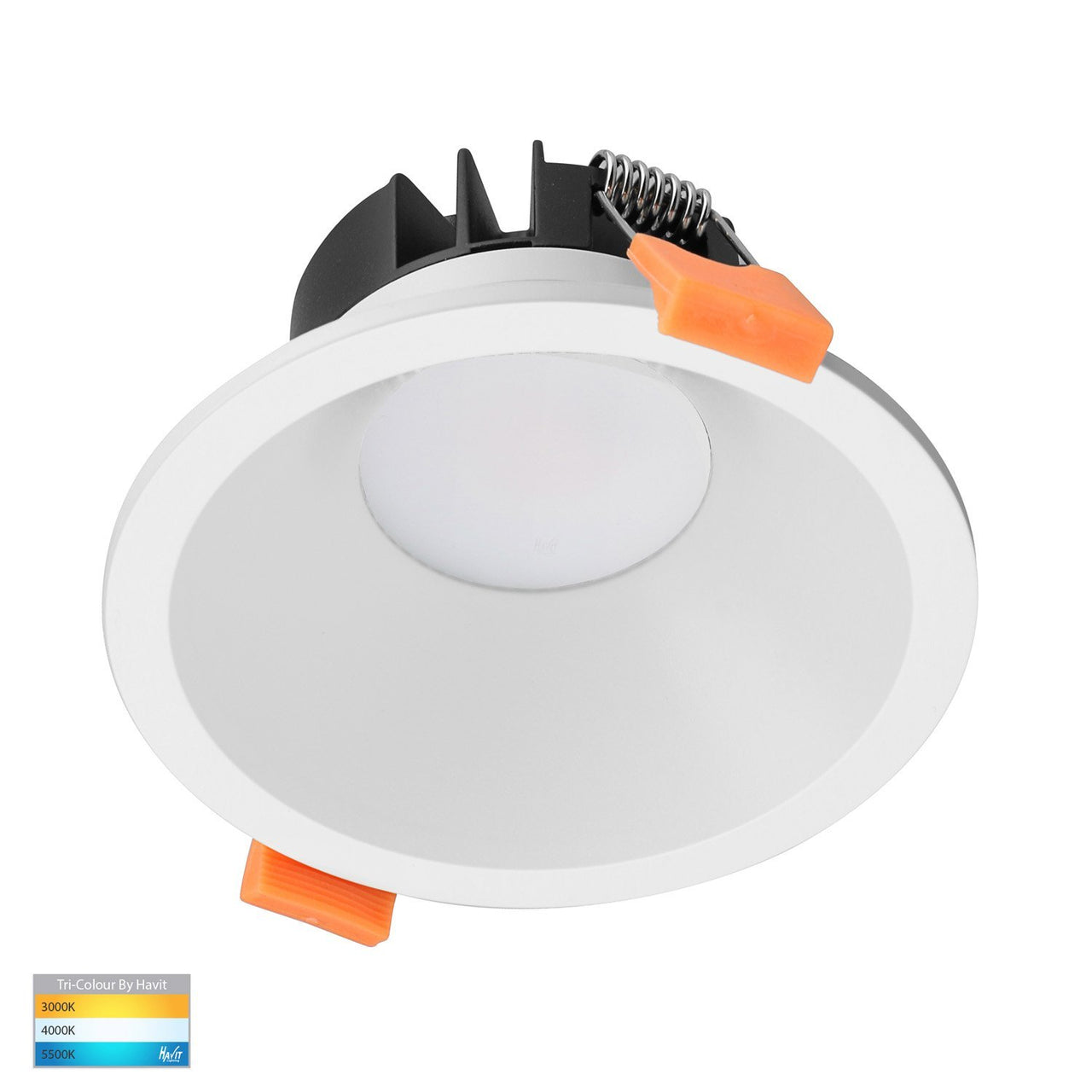 Gleam 9W Dimmable CCT Matt White Deep Fixed Recessed Downlight