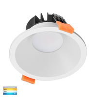 Thumbnail for Gleam 9W Dimmable CCT Matt White Deep Fixed Recessed Downlight