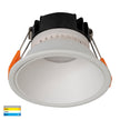 HV5528T-WW - Gleam White with White Insert Tri Colour Fixed Deep LED Downlight
