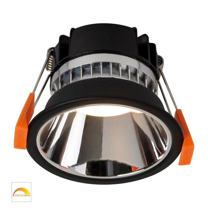 HV5529D2W-BC - Gleam Black with Chrome Insert Fixed Dim to Warm LED Downlight