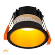 HV5529D2W-BG - Gleam Black with Gold Insert Fixed Dim to Warm LED Downlight