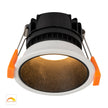 HV5529D2W-WB - Gleam White with Black Insert Fixed Dim to Warm LED Downlight