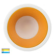 HV5529T-WG - Gleam White with Gold Insert Tri Colour Fixed Deep LED Downlight