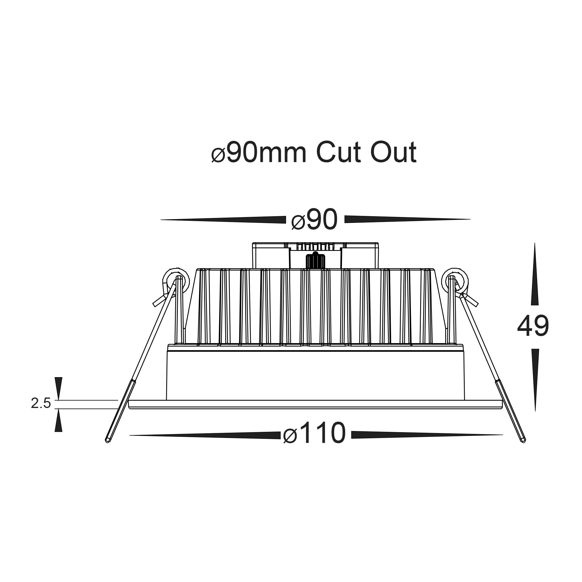HV5530T-WHT - Ora White 5 Colour Fixed LED Downlight