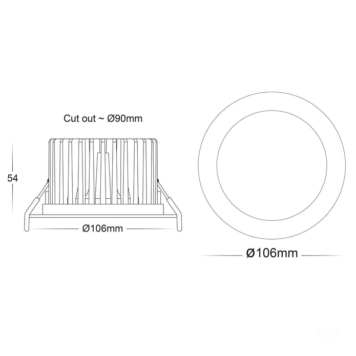 HV5530S-SS316 - Ora 316 Stainless Steel Fixed Five Colour LED Downlight