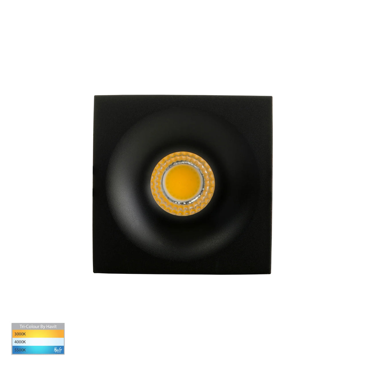 Niche 3W Tri-Colour Matt Black Square Mini Recessed Downlight