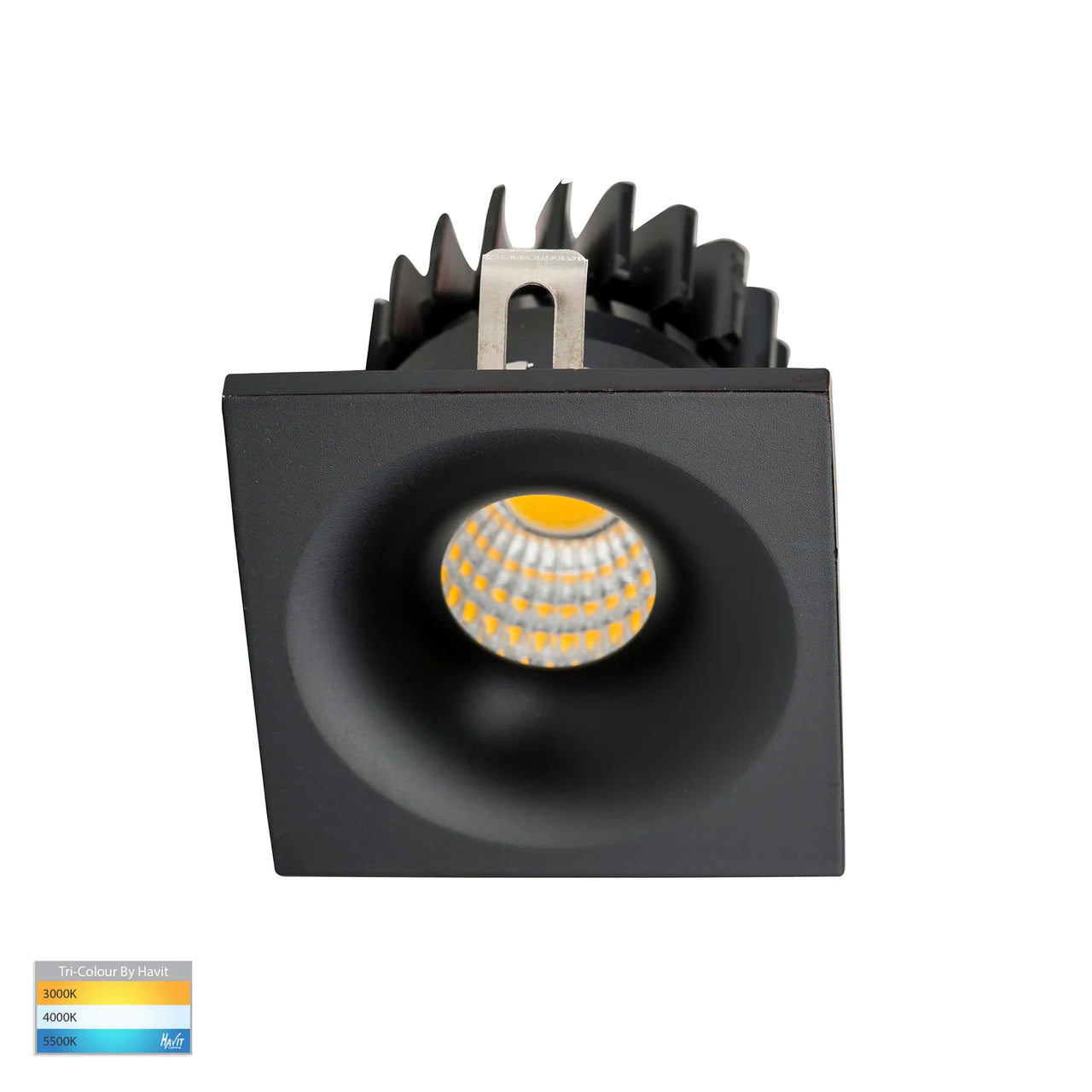 Niche 3W Tri-Colour Matt Black Square Mini Recessed Downlight