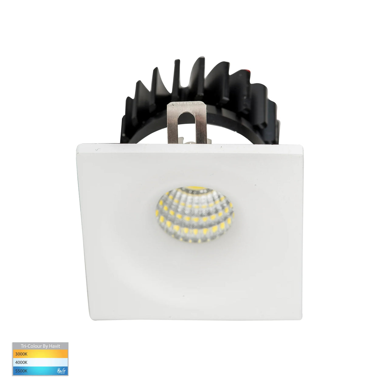 Niche 3W Tri-Colour Matt White Square Mini Recessed Downlight