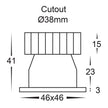HV5701T-WHT - Niche White Square Mini Recessed Downlight