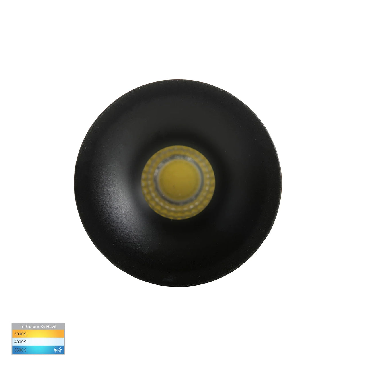 Niche 3W Tri-Colour Matt Black Round Mini Recessed Downlight