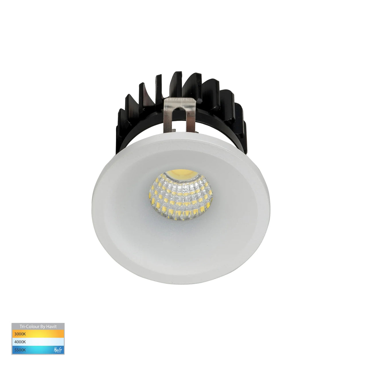 Niche 3W Tri-Colour Matt White Round Mini Recessed Downlight