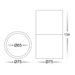 HV5802T-BLK-EXT | HV5802T-BLK-EXT-12V - Nella Black 7w Surface Mounted LED Downlight with Extension