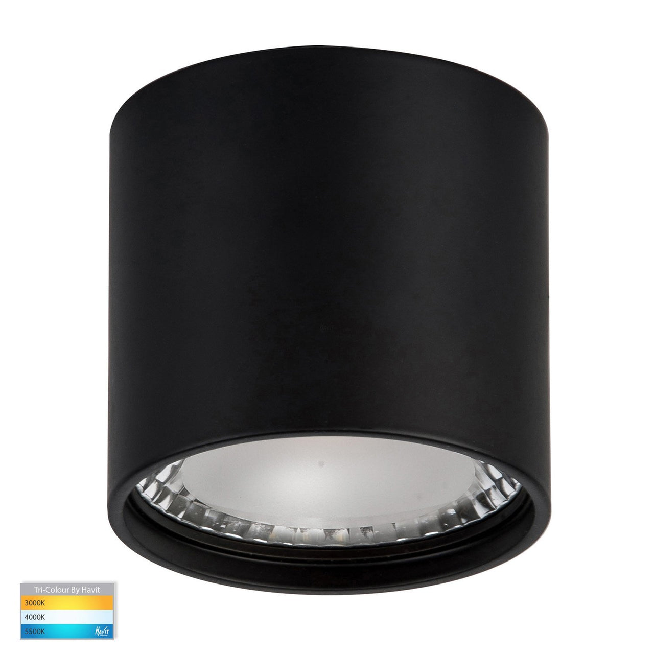 Nella 7W Dimmable CCT Matt Black Surface Mount Fixed Downlight