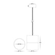 HV5803T-WHT-P - Nella White 12w LED Pendant
