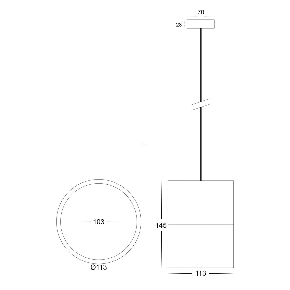 HV5803 Dimensions