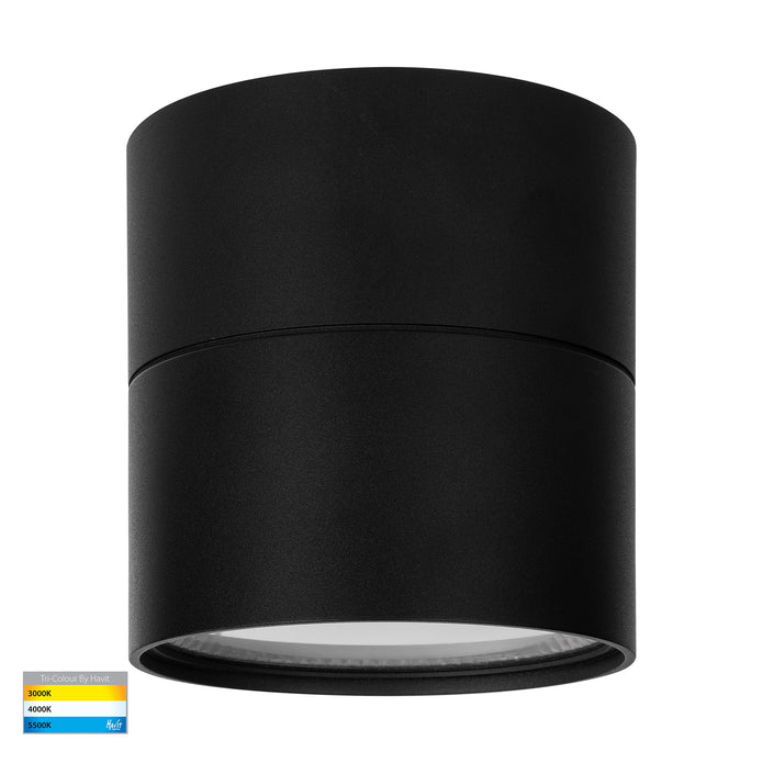 HV5805T-BLK-EXT | HV5805T-BLK-EXT-12V - Nella Black 18w Surface Mounted LED Downlight with Extension
